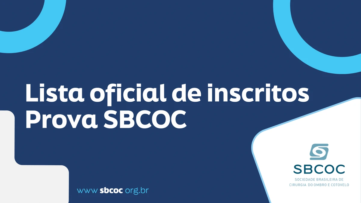 Lista Oficial de Inscritos Prova SBCOC