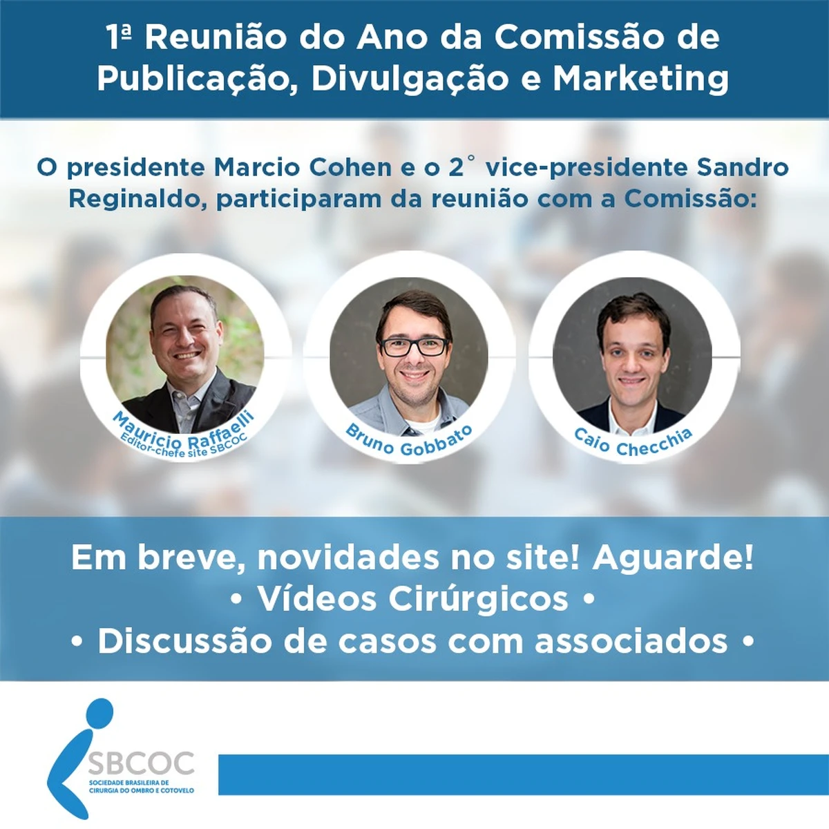 Novos projetos para o site da SBCOC