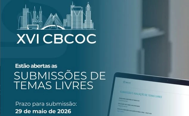 Prazo para submissão de trabalhos ao XVI CBCOC termina em 29 de maio