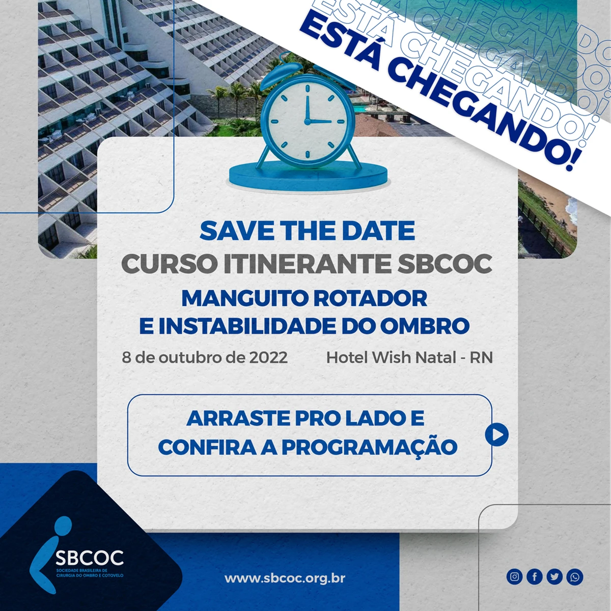SBCOC promove curso itinerante sobre manguito rotador e instabilidade do ombro